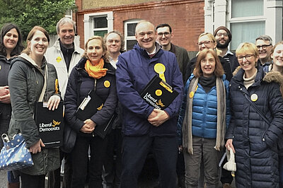 Ed Davey and the team