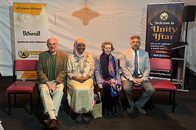 Michael Lind, Annie Martin and Philippa Gray at the Peace Centre