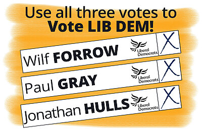 Use all three votes for Lib Dems in Hayling West